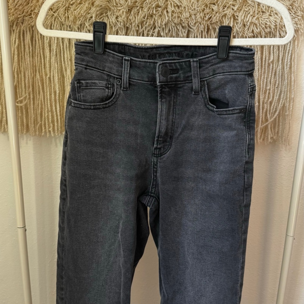 High-Waist Straight-Leg Jeans